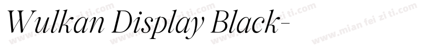 Wulkan Display Black字体转换